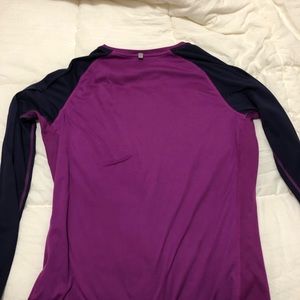 Nike Womens Large Purple Livestrong Dri Fit Long Sleeve Shirt